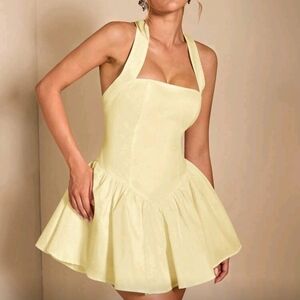 Shein Square Neck Halter Dress